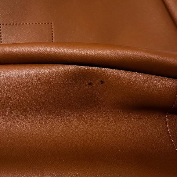 Neiman Marcus Large Vegan Leather Brown Hobo Bag - Picture 5 of 6